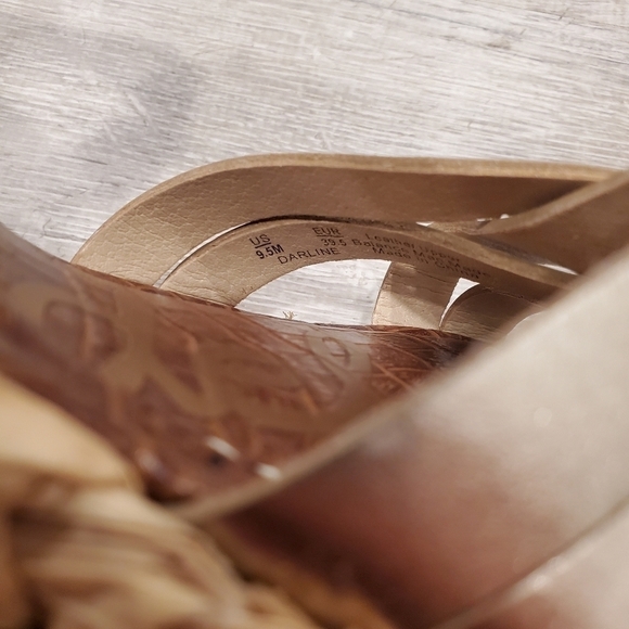 NEW Sam Edelman Darline Leather Metallic Sandals - Picture 9 of 9